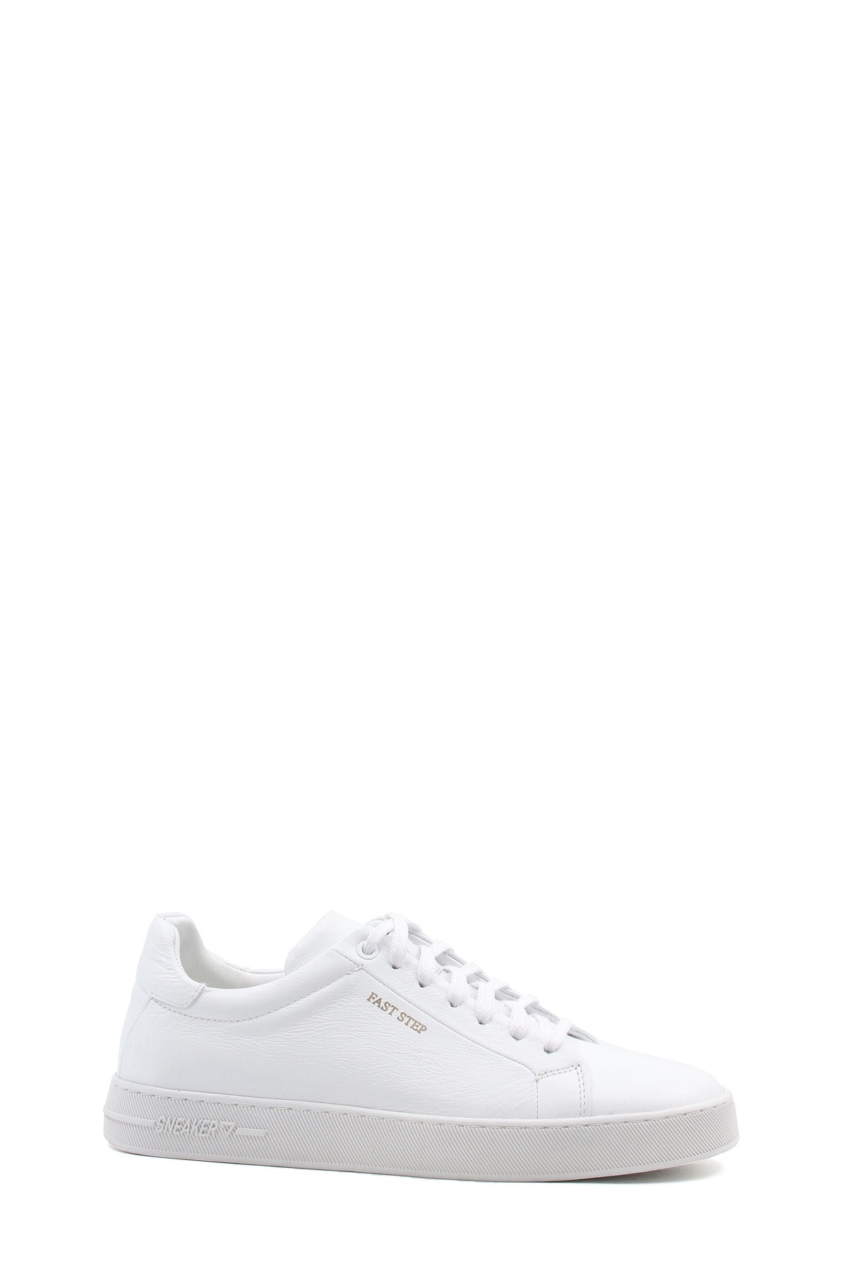 KOALA SYDNEY  Men's Classic White Leather Sneakers with Lace-Up Design -