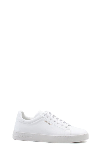 KOALA SYDNEY  Men's Classic White Leather Sneakers with Lace-Up Design -