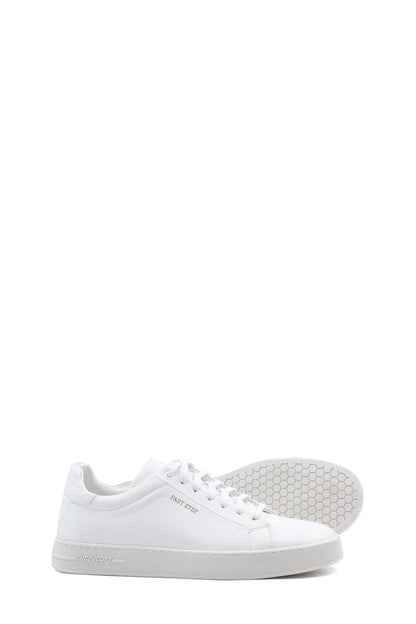 KOALA SYDNEY  Men's Classic White Leather Sneakers with Lace-Up Design -