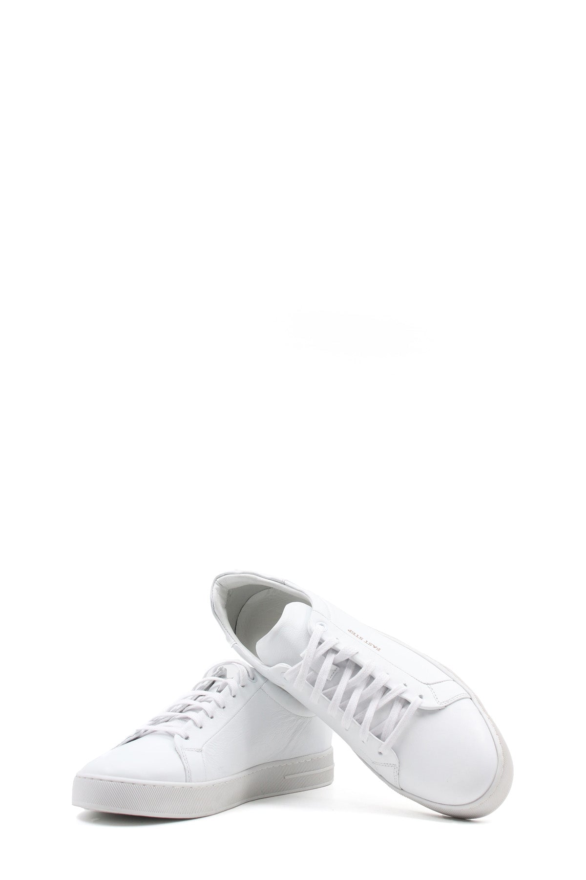 KOALA SYDNEY  Men's Classic White Leather Sneakers with Lace-Up Design -