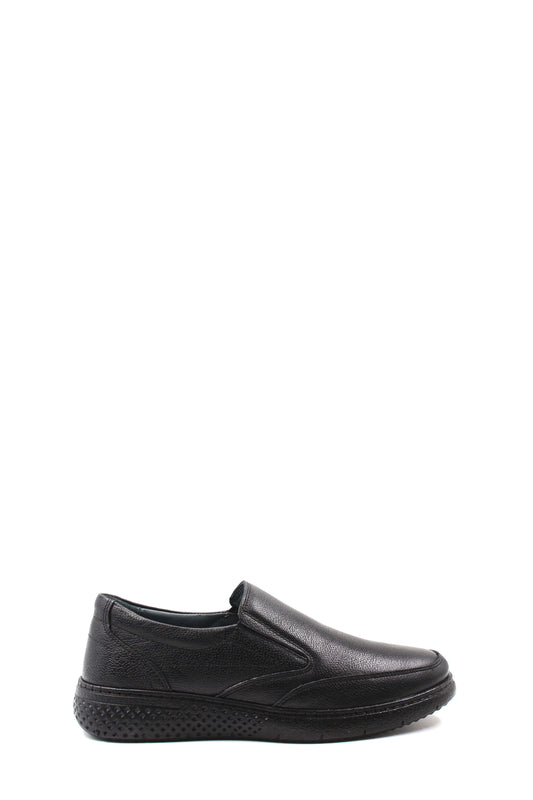KOALA SYDNEY Men's Black Leather Slip-On Shoes with Cushioned Sole
