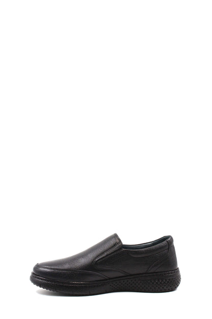 KOALA SYDNEY Men's Black Leather Slip-On Shoes with Cushioned Sole