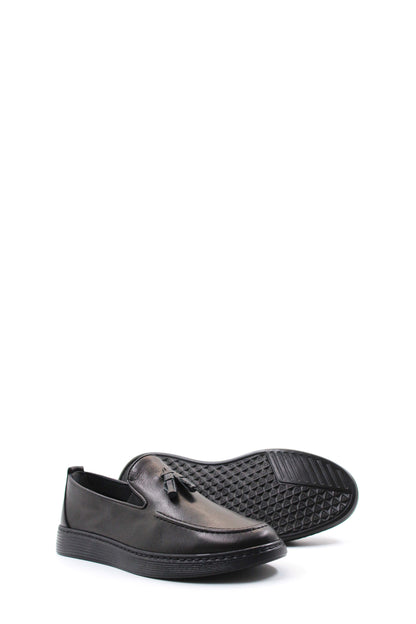 Black Tassel Slip-Ons-Wessi