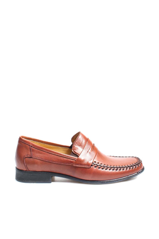 KOALA SYDNEY  Men's Tan Leather Moccasin Loafers-Wessi