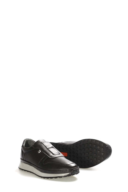 Hakiki Deri Erkek Casual Ayakkabı 951MA109ZIM Siyah