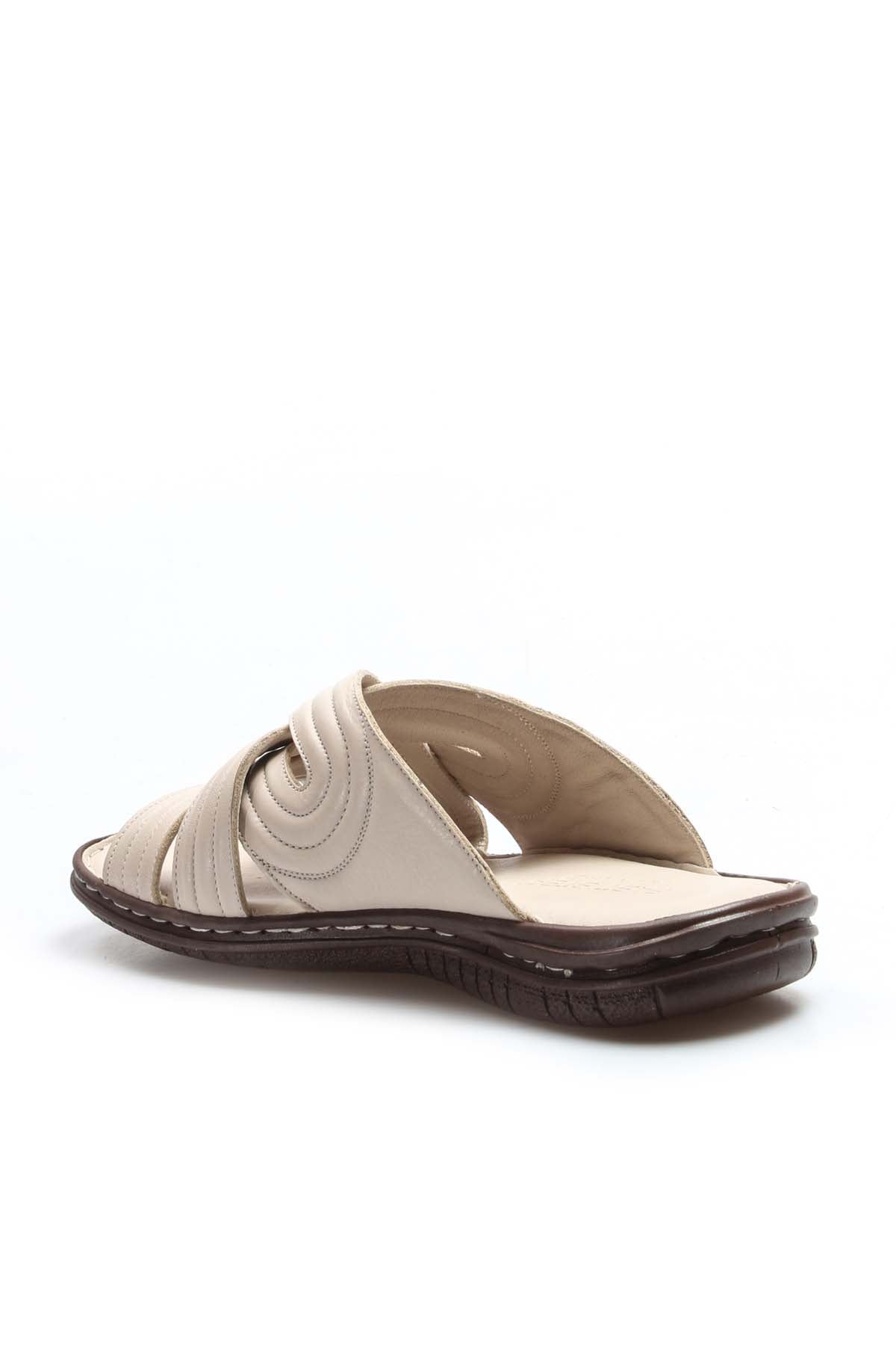 Men's Cream Crisscross Sandals