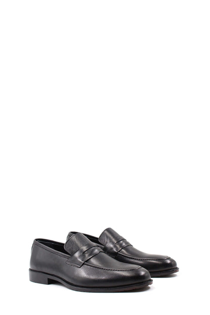 KOALA SYDNEY  Black Leather Penny Loafers Wessi
