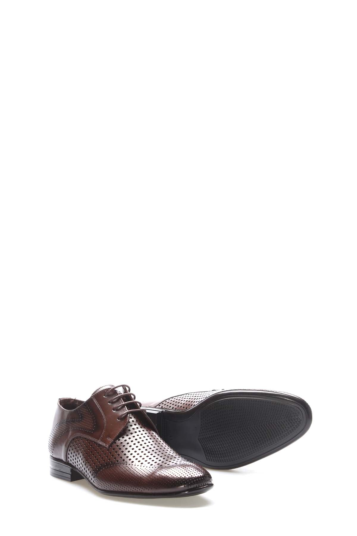 Hakiki Deri Erkek Klasik Ayakkabı 218MA502 Kahve