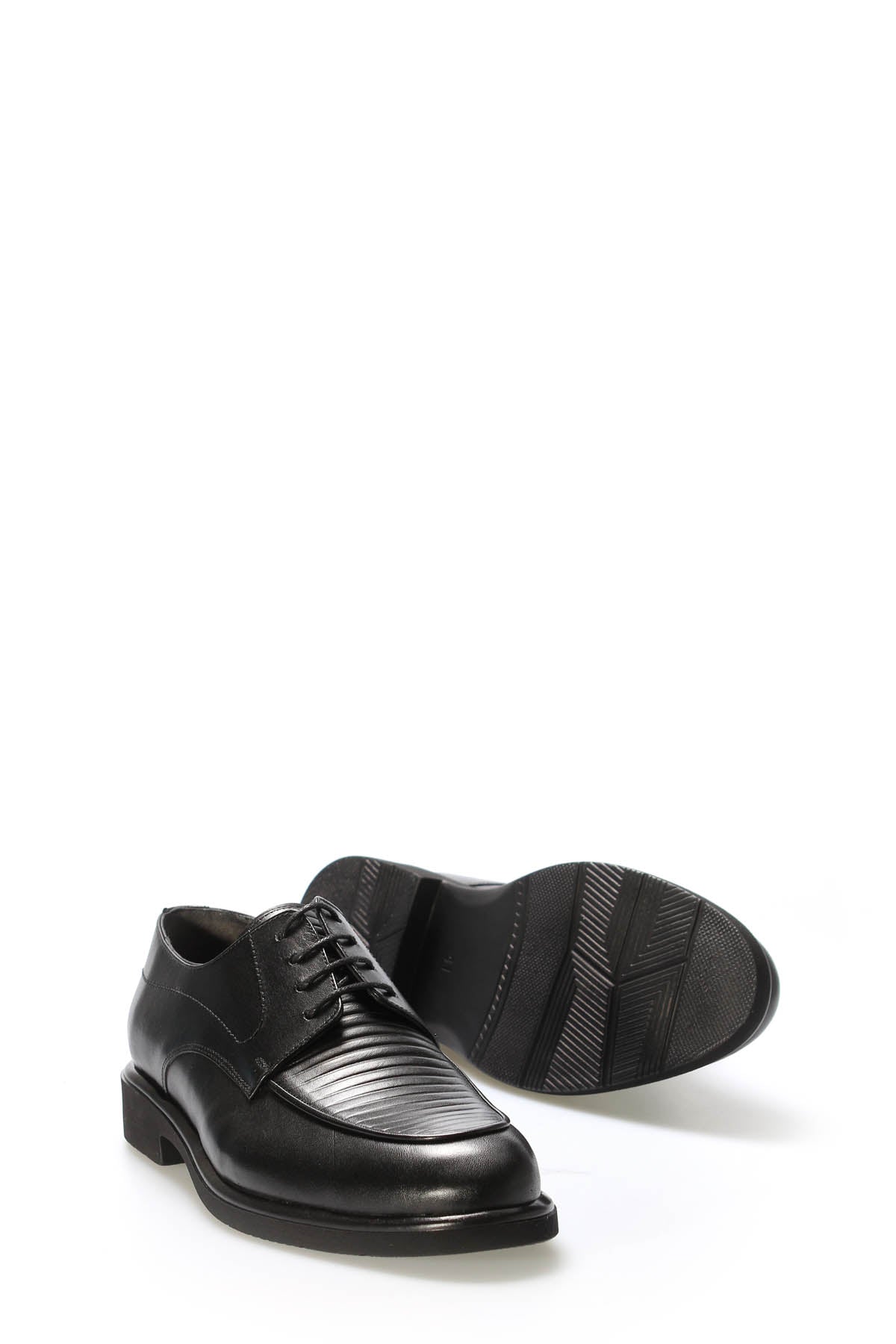 Hakiki Deri Erkek Klasik Ayakkabı 223MA4000 Siyah Antik