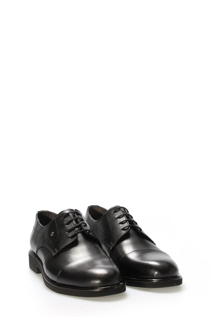 Hakiki Deri Erkek Klasik Ayakkabı 223MA4001 Siyah Antik