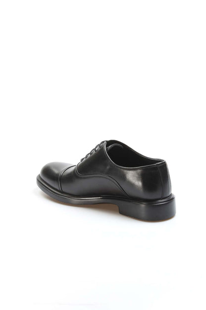 KOALA SYDNEY Men's Black Leather Cap-Toe Oxford Dress Shoes