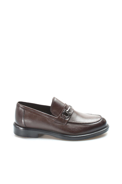KOALA SYDNEY  Men's Brown Leather Buckle Loafers-Wessi