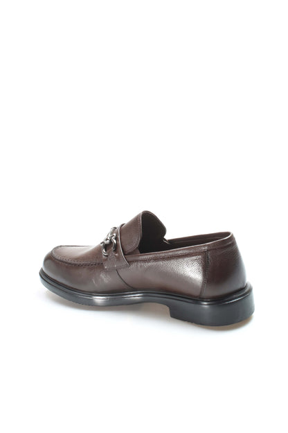 KOALA SYDNEY  Men's Brown Leather Buckle Loafers-Wessi