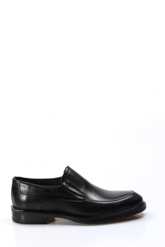 KOALA SYDNEY Men's Black Leather Loafers with Cushioned Insole and Sleek Design