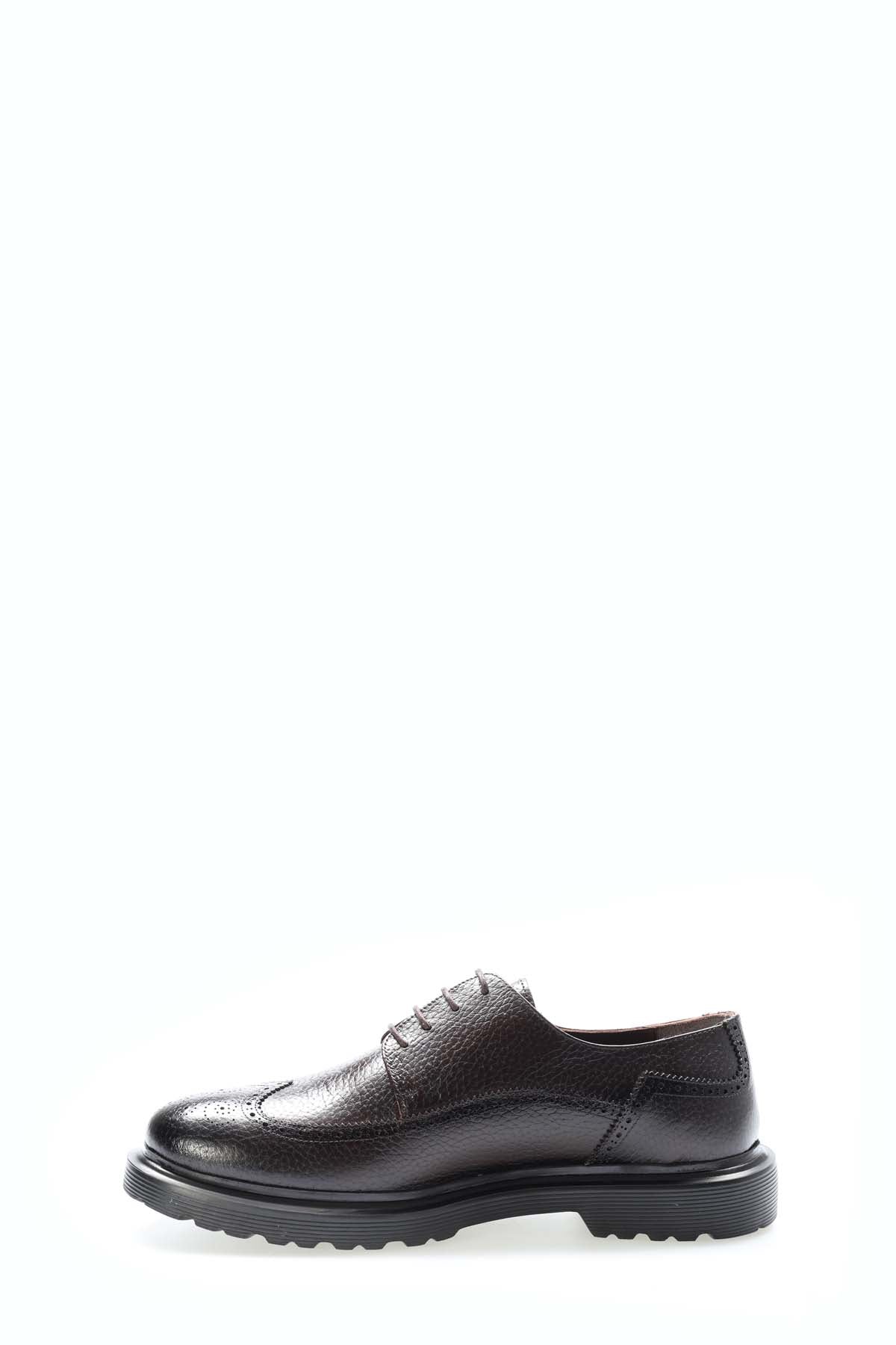 Hakiki Deri Erkek Klasik Ayakkabı 741MA3000 Kahve Floter