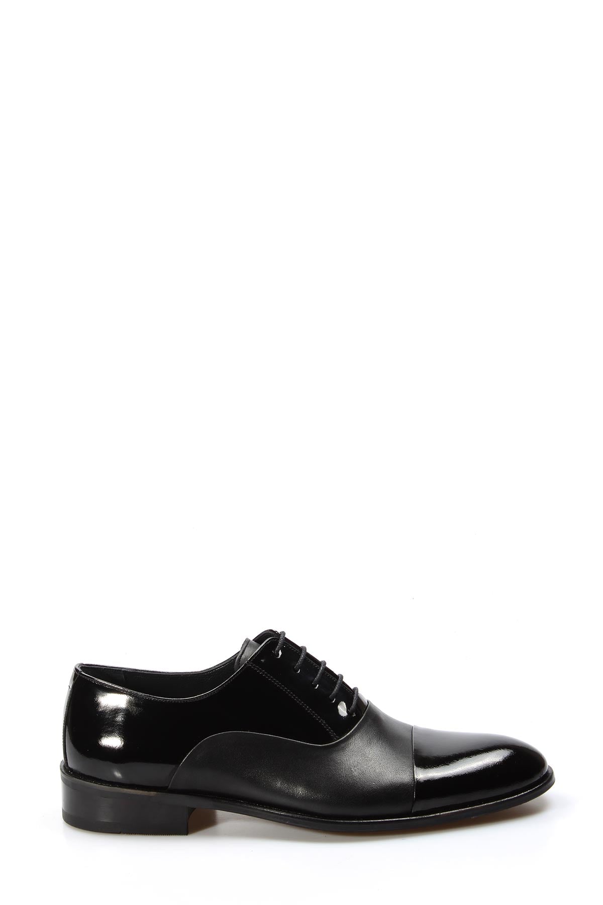 KOALA SYDNEY Men's Black Patent Leather Oxford Shoes with Sleek Cap Toe and Glossy Finish
