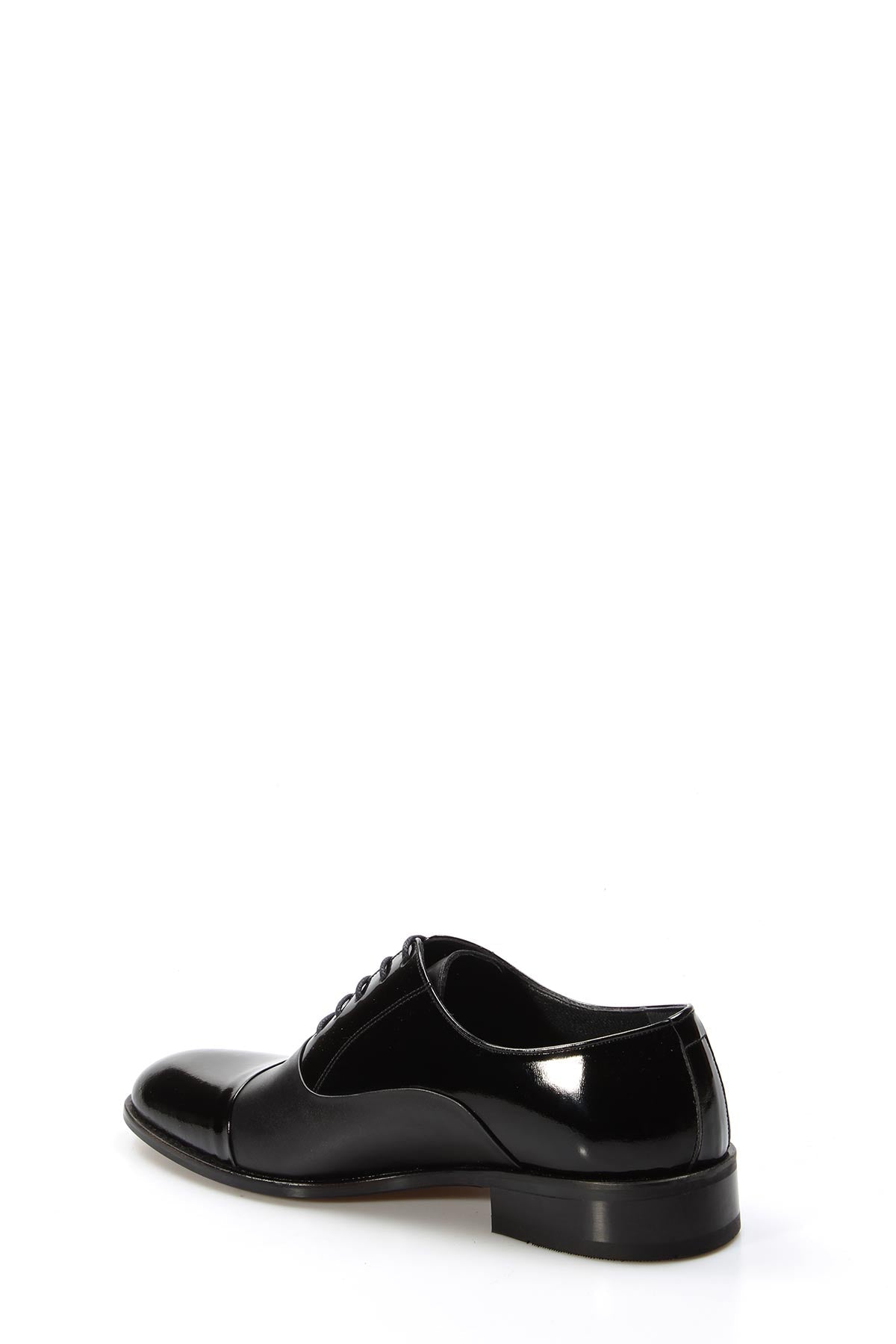 KOALA SYDNEY Men's Black Patent Leather Oxford Shoes with Sleek Cap Toe and Glossy Finish