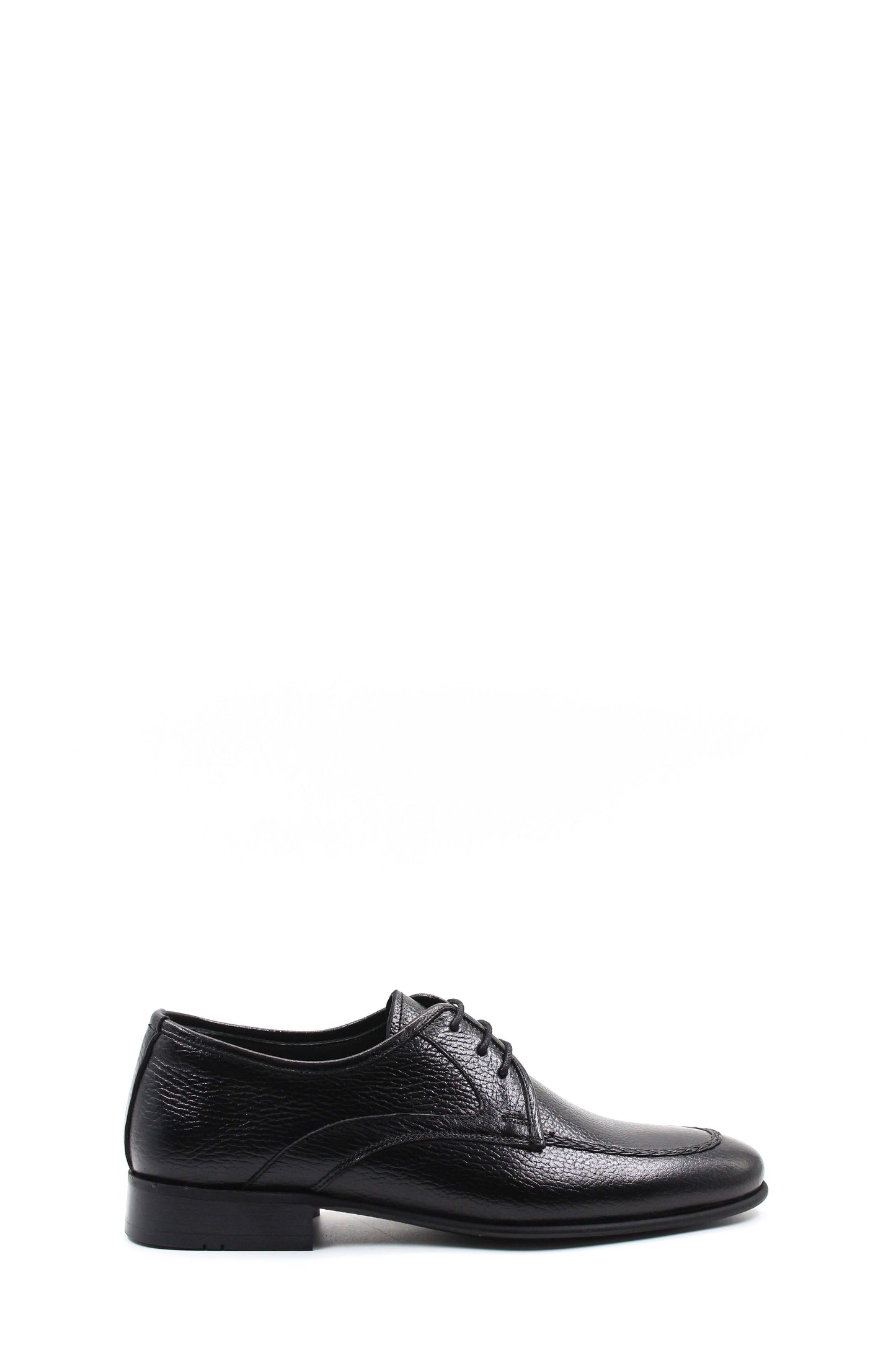 KOALA SYDNEY Men's Black Textured Leather Lace-Up Derby Shoes with Sleek Design