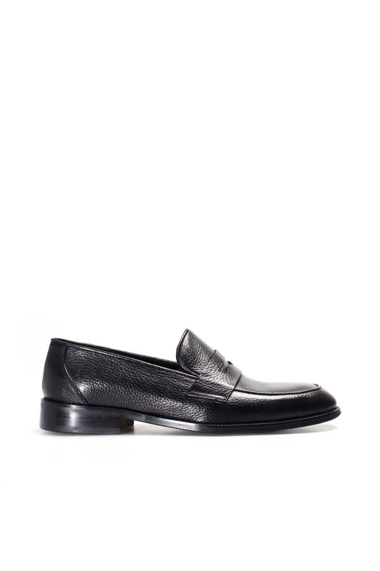 KOALA SYDNEY  Black Textured Leather Loafers Wessi