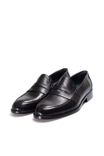 KOALA SYDNEY  Black Textured Leather Loafers Wessi
