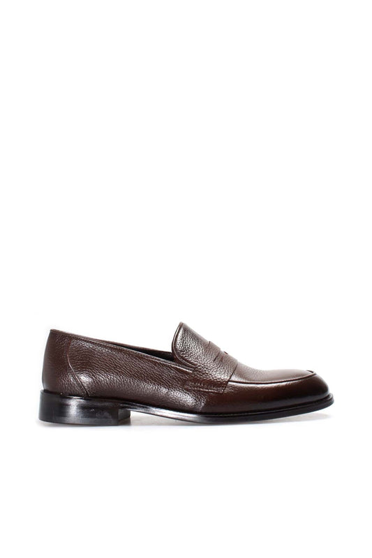KOALA SYDNEY  Men's Brown Leather Penny Loafers-Wessi