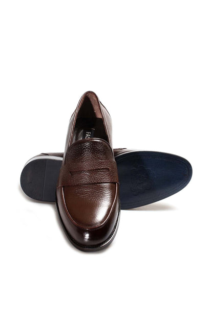 KOALA SYDNEY  Men's Brown Leather Penny Loafers-Wessi