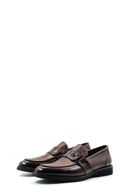 KOALA SYDNEY  Men's Brown Leather Formal Loafers-Wessi