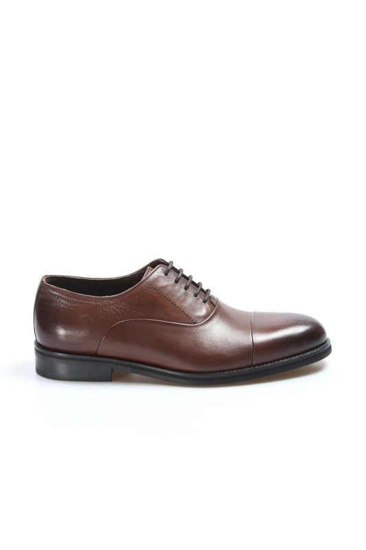 KOALA SYDNEY Men's Brown Leather Cap Toe Oxford Shoes