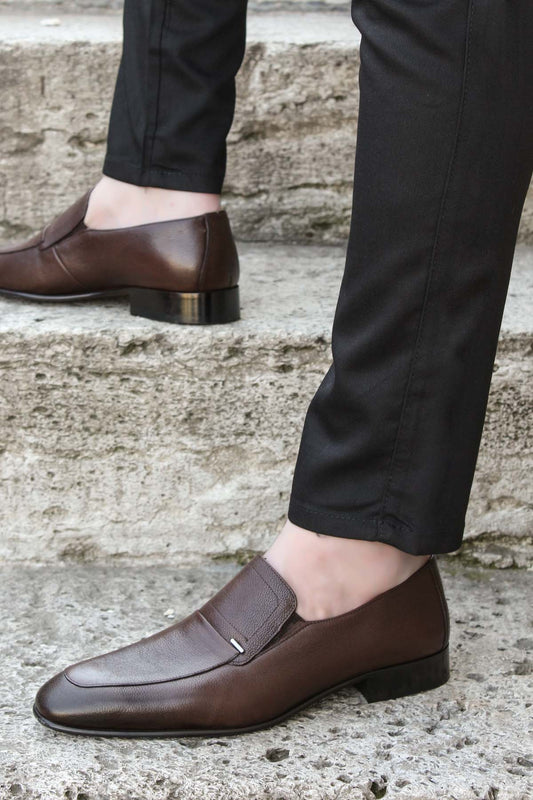 KOALA SYDNEY  Men's Brown Leather Penny Loafers-Wessi