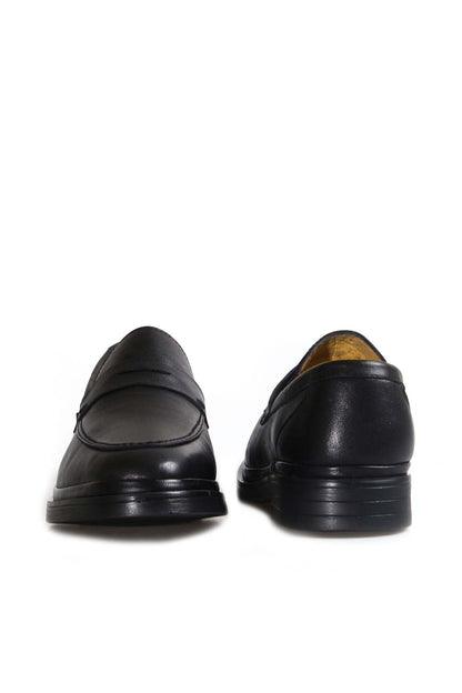 KOALA SYDNEY Men's Black Leather Penny Loafers with Cushioned Insole