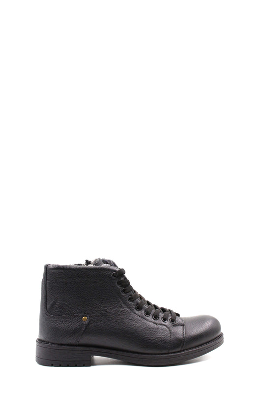 KOALA SYDNEY  Black Leather Lace-Up Boots Wessi