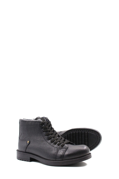 KOALA SYDNEY  Black Leather Lace-Up Boots Wessi
