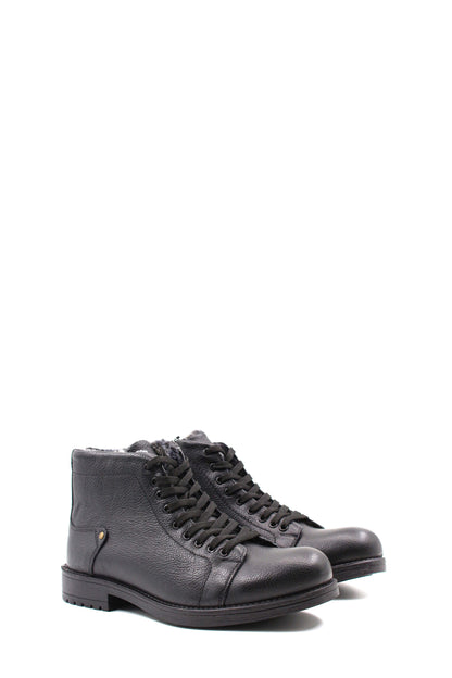 KOALA SYDNEY  Black Leather Lace-Up Boots Wessi