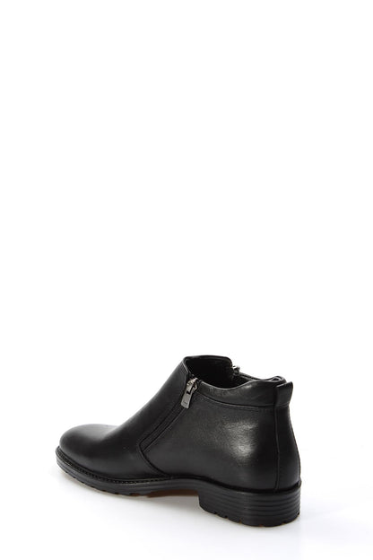 KOALA SYDNEY  Men's Black Leather Zip Ankle Boots-Wessi