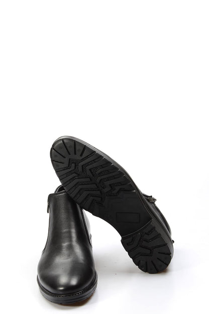 KOALA SYDNEY  Men's Black Leather Zip Ankle Boots-Wessi
