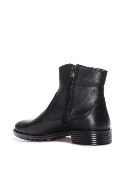 KOALA SYDNEY Men's Black Leather Ankle Boots with Embossed Crest Detail