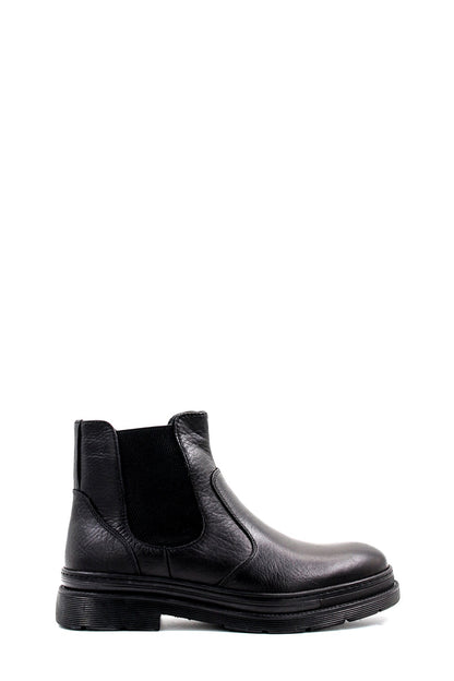 KOALA SYDNEY Men's Black Leather Chelsea Boots with Rugged Sole