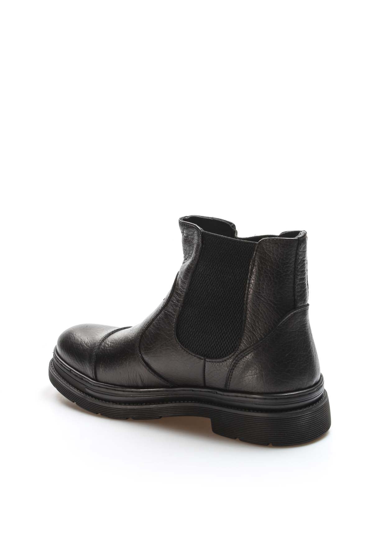 KOALA SYDNEY  Men's Black Leather Chelsea Boots with Elastic Gussets -