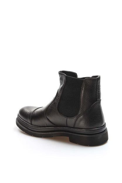 KOALA SYDNEY Men's Black Leather Chelsea Boots with Elastic Gussets