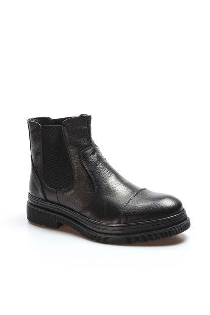 KOALA SYDNEY Men's Black Leather Chelsea Boots with Elastic Gussets