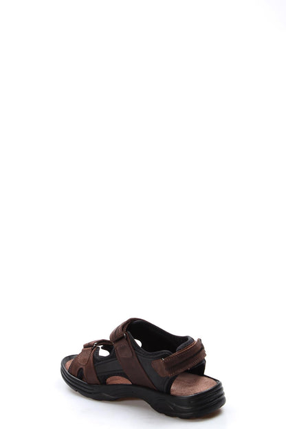 Men's Brown and Black Hiking Sandals-Wessi