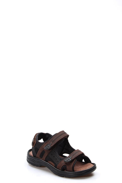 Men's Brown and Black Hiking Sandals-Wessi