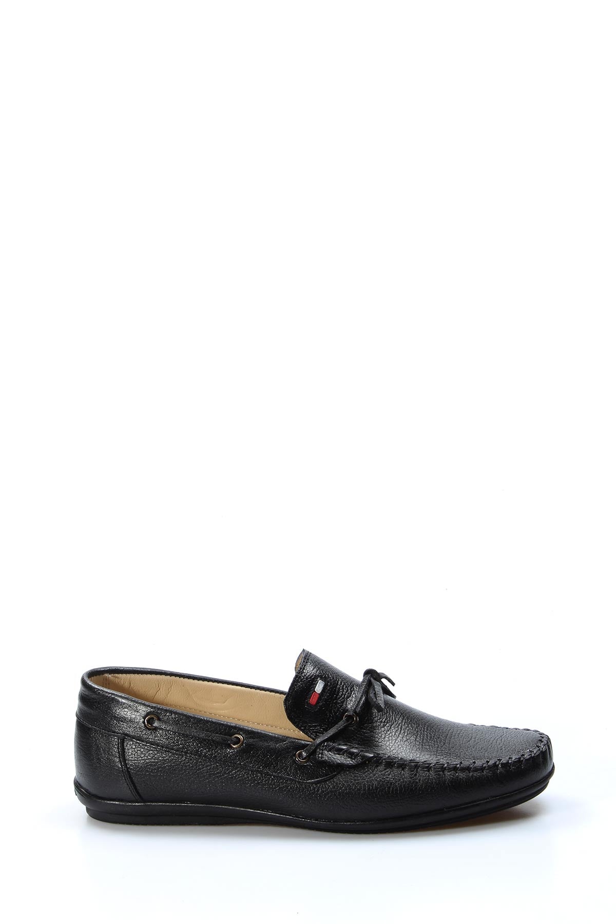 KOALA SYDNEY Men's Black Leather Loafers with Stylish Embellishments