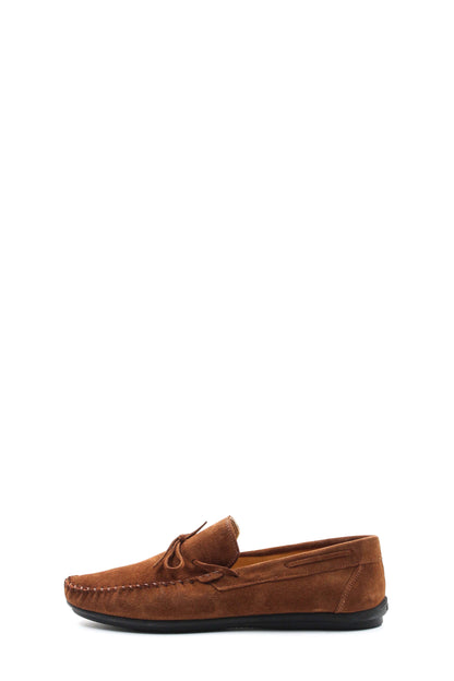 KOALA SYDNEY Men's Brown Suede Bow-Tie Moccasin Loafers