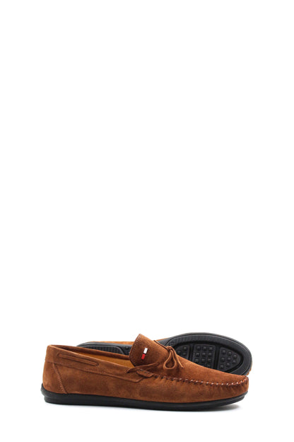 KOALA SYDNEY Men's Brown Suede Bow-Tie Moccasin Loafers
