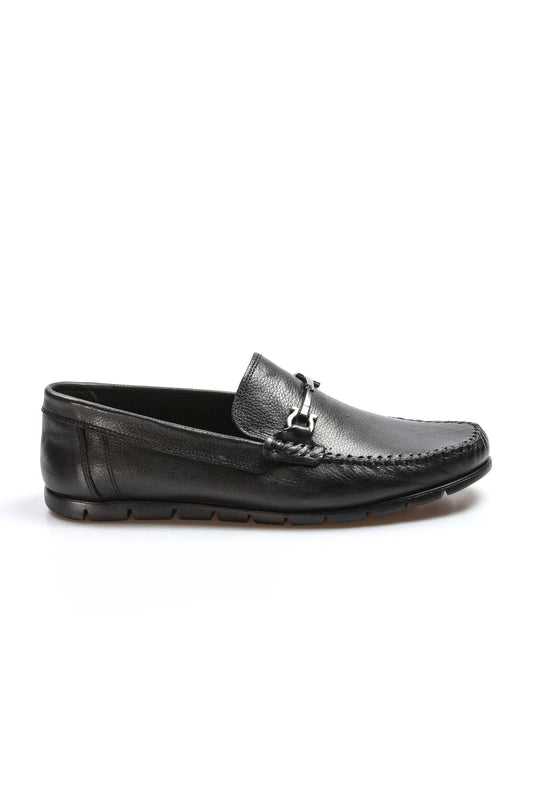 KOALA SYDNEY  Men's Black Leather Loafers-Wessi