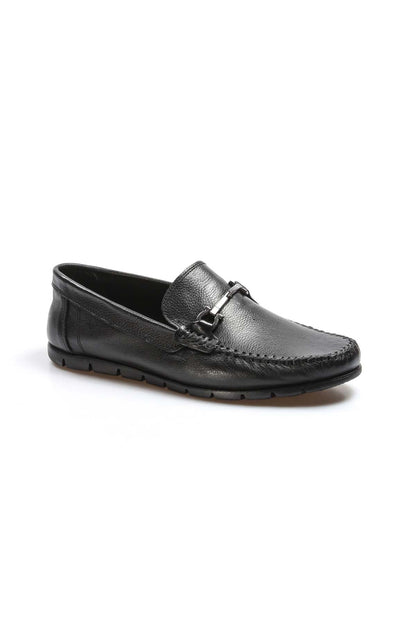 KOALA SYDNEY  Men's Black Leather Loafers-Wessi
