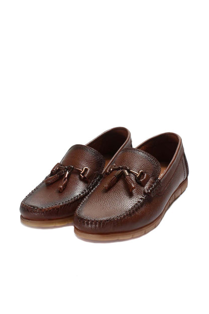 KOALA SYDNEY Men's Brown Leather Tassel Loafers