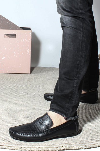 KOALA SYDNEY Men's Black Leather Loafers