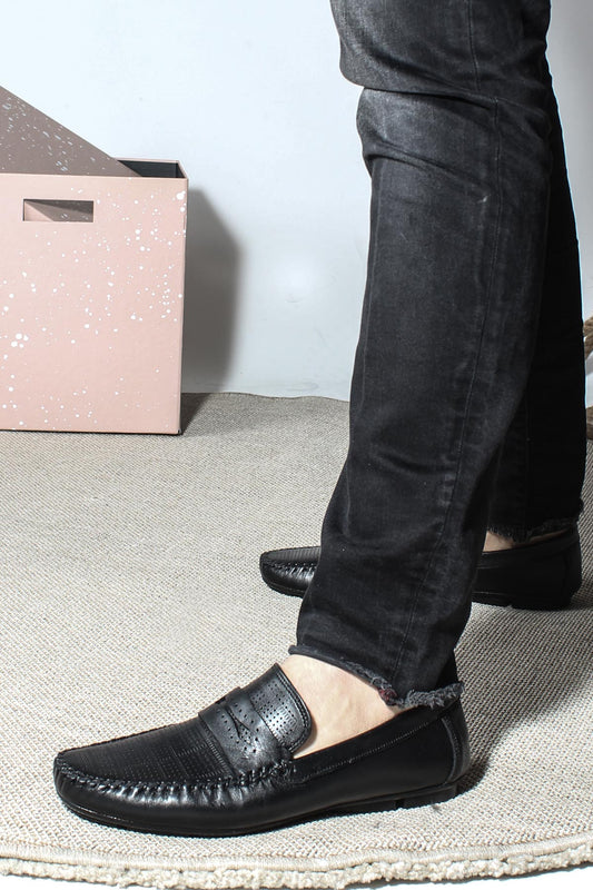 KOALA SYDNEY Men's Black Leather Loafers